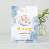 Invitation A reception for our little bear Einladung (Stehend Vorderseite)