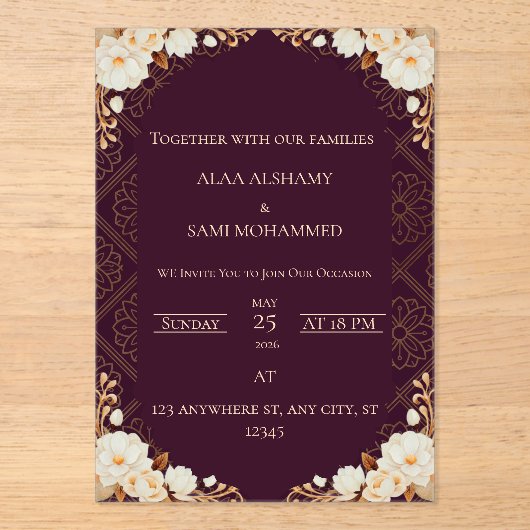 invitation acryleinladungen (Vorderseite)