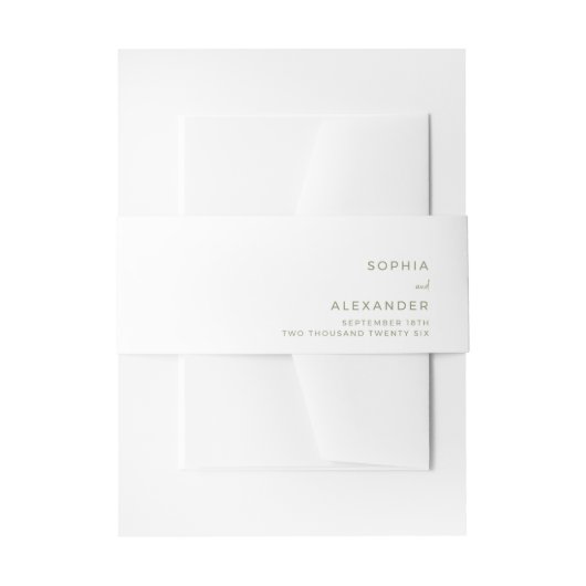 Invitation Belly Band (Vorderseite Beispiel)