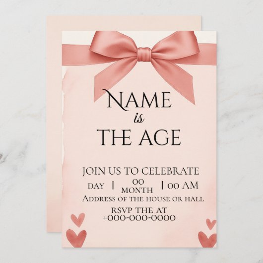 Invitation birthday einladung (Vorne/Hinten)