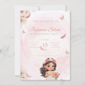 Invitation birthday for little princess einladung (Vorderseite)
