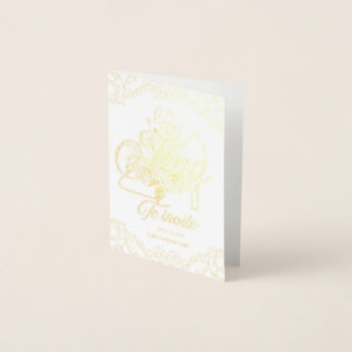 Invitation Bridal Shower Oro Folienkarte
