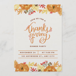 Invitation card for thanksgiving day  einladung