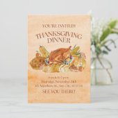 Invitation card for thanksgiving donner einladung (Stehend Vorderseite)