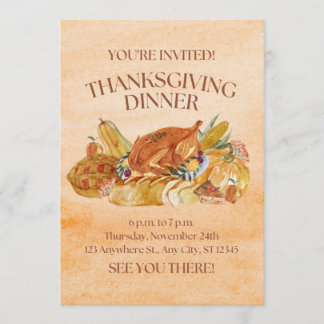 Invitation card for thanksgiving donner einladung