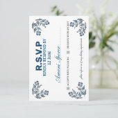 invitation card RSVP  in the most beautiful colors (Stehend Vorderseite)