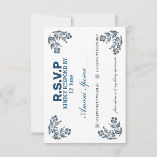 invitation card RSVP  in the most beautiful colors Karte
