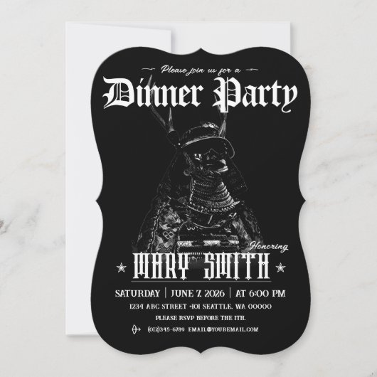 Invitation Card_Western Style (Samurai) Einladung (Vorderseite)