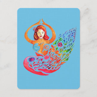 Invitation Card Yoga Meditation Rainbow Colors Einladung