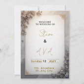 Invitation Classic Elegant Wedding  Einladung (Vorderseite)