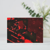 Invitation dark red abstract recycled plastic einladung (Stehend Vorderseite)