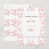 Invitation de boda decorada con hojas de acanto postkarte (Vorne/Hinten)