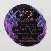 Invitation de graduación en multicolores einladung (Vorne/Hinten)