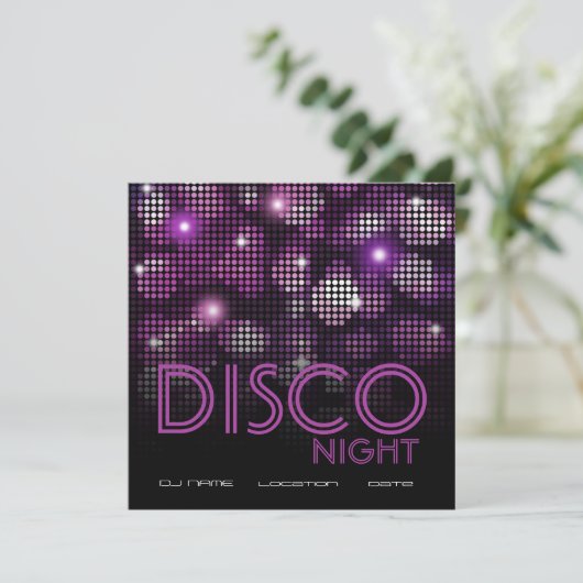 INVITATION DES FLYERS DES DISCO-PARTY EINLADUNG (Stehend Vorderseite)