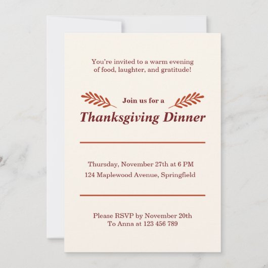 Invitation Einladung (Rückseite)