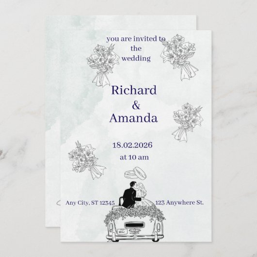 invitation einladung (Vorne/Hinten)