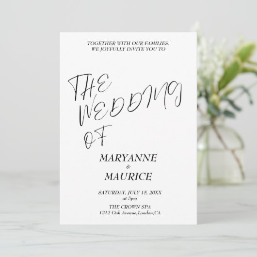 Invitation Einladung (Stehend Vorderseite)