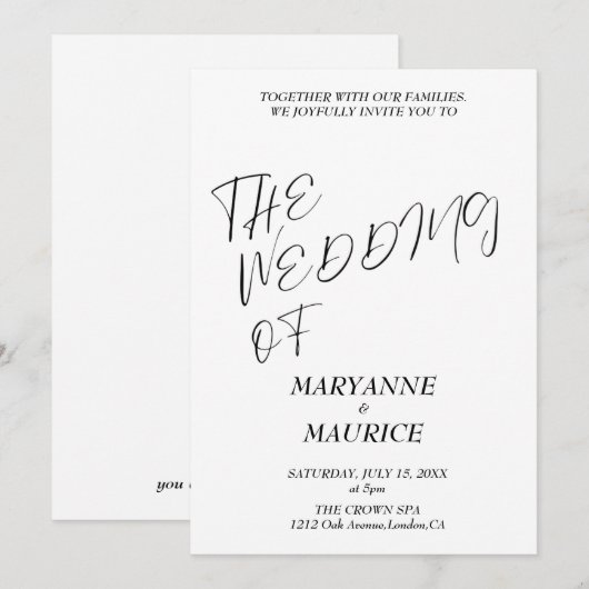 Invitation Einladung (Vorne/Hinten)