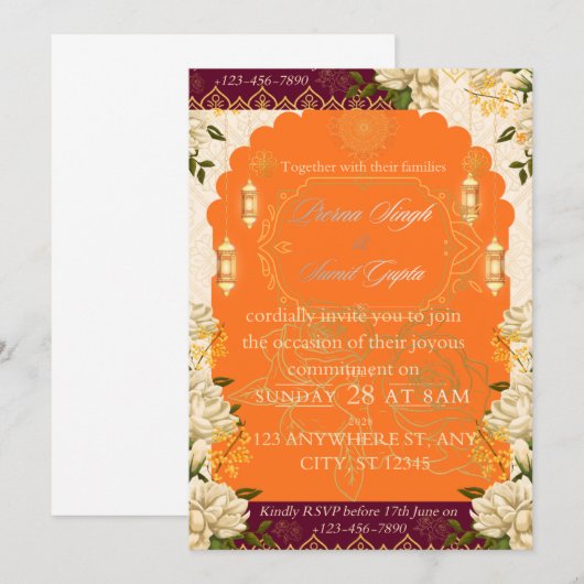 Invitation Einladung (Vorne/Hinten)