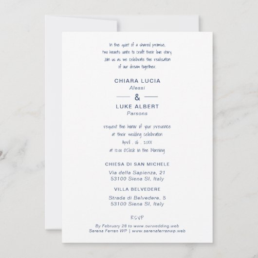 Invitation Einladung (Rückseite)