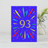 Invitation Explosion der 93. Geburtstagspartei Einladung (Stehend Vorderseite)