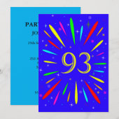 Invitation Explosion der 93. Geburtstagspartei Einladung (Vorne/Hinten)
