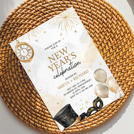 Invitation for a new year celebrations  einladung