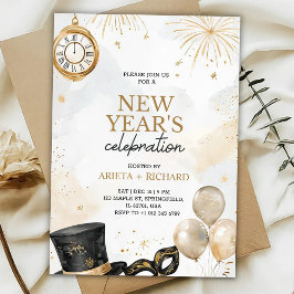 Invitation for a new year celebrations einladung