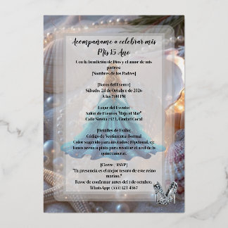 Invitation for  for agirls fifteenth  birthday folieneinladung