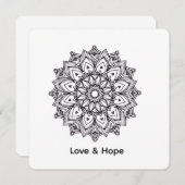 Invitation: Love & Hope Mandala Einladung (Vorne/Hinten)