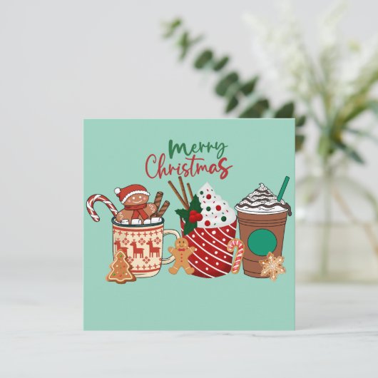 Invitation Merry Christmas Einladung (Stehend Vorderseite)