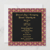 Invitation Template elegant party customizable Einladung (Rückseite)