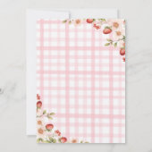 Invitation to a baby shower with a berry theme einladung (Rückseite)