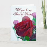 Invitation to be Maid of Honor