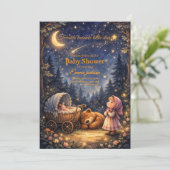 Invitation Twinkle Twinkle Little Star Baby Shower Einladung (Stehend Vorderseite)