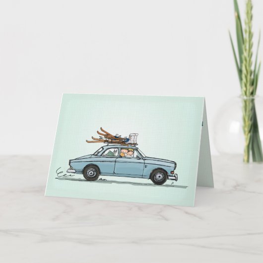 Invitation Vintage Volvo 122s Amazon Einladung (Vorderseite)