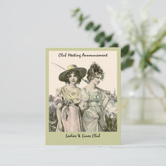 INVITATION VON FRAUEN IN DER FLIEDERFISCHEREIGRUPP EINLADUNG (Stehend Vorderseite)