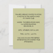 INVITATION VON FRAUEN IN DER FLIEDERFISCHEREIGRUPP EINLADUNG (Rückseite)