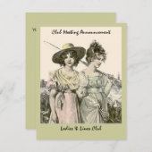 INVITATION VON FRAUEN IN DER FLIEDERFISCHEREIGRUPP EINLADUNG (Vorne/Hinten)