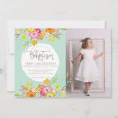 INVITATION VON LDS BAPTISM-FOTOS| Modern Bright Gi Einladung (Vorderseite)