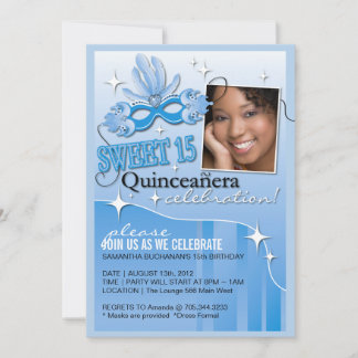 INVITATION VON QUINCEANERA MASQUERADE EINLADUNG