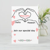 Invitation wedding  einladung (Stehend Vorderseite)