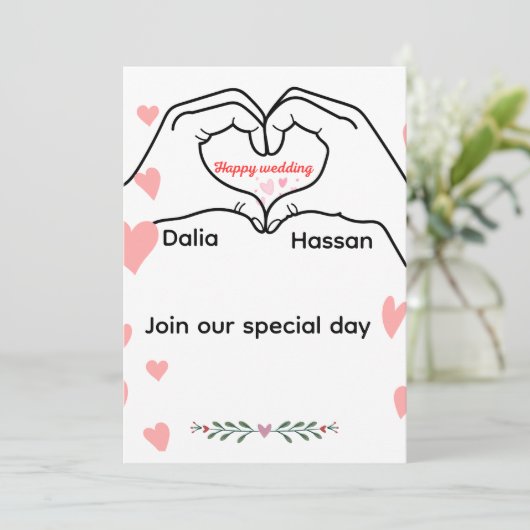 Invitation wedding  einladung (Stehend Vorderseite)