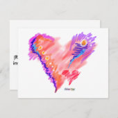 INVITATIONEN - Herz-Gürtel Einladung (Vorne/Hinten)