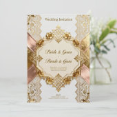 InvitationGolden Elegance – Luxury Wedding Invitat Einladung (Stehend Vorderseite)
