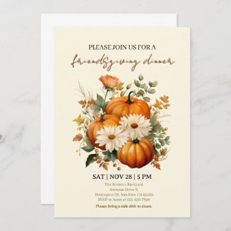 InvitationModern Elegant Friendsgiving invit Einladung