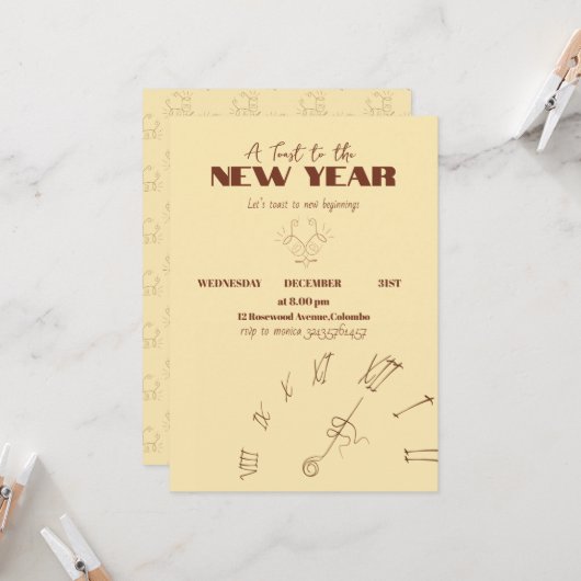 Invitations Einladung (Vorderseite/Rückseite Beispiel)