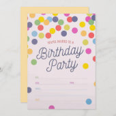 Invitations for Birthday Party Einladung (Vorne/Hinten)