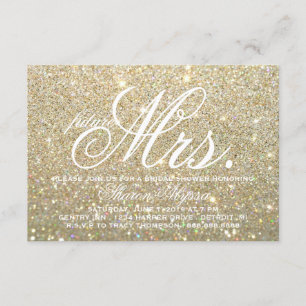 Invite - Gold Brautparty Zukunft Frau W Einladung