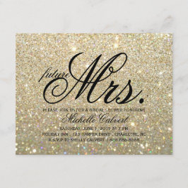Invite - Gold Glit Fab Zukunft Frau Brautparty Einladung